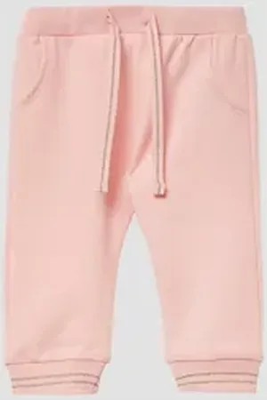 QS by s.Oliver Leggings Sweatpants aus Baumwollmix mit Glitzerdetails Rippbündchen 68