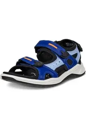 Ecco X-TRINSIC K Riemchensandale, Outdoorsandale, Trekkingschuh, Sommerschuh mit Klett blau|schwarz 26 EU