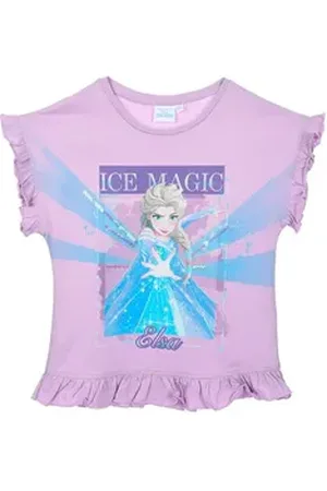 Disney Frozen T-Shirt Elsa Kinder Mädchen T-Shirt lila 110