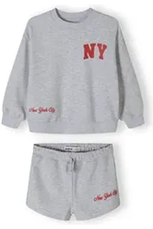 Minoti Sweatanzug Set aus Sweatshirt und Shorts (3y-14y) grau 158-164cm