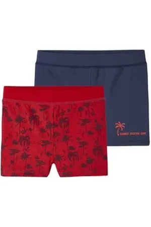 Vertbaudet Badehose 2er-Pack Jungen Badehosen rot 92/98