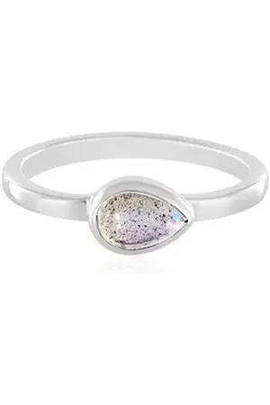 Cavill Silberring Schicker Madagaskar Labradorit Tropfen 925 Silber Ring (1-tlg) beige|silberfarben 60
