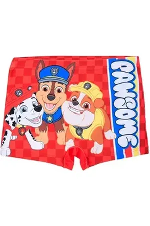 Paw Patrol Badehose Chase Marshall Rubble Kinder Jungen Badehose Bade-Pant rot 110