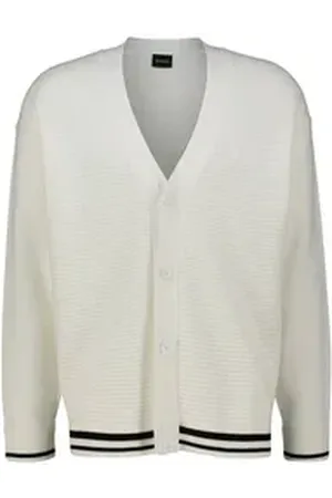 HUGO BOSS Strickjacke (1-tlg) weiß L