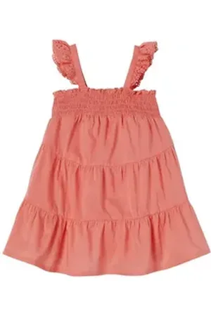 Vertbaudet Minikleid Mädchen Baby Kleid mit Stufenvolants rosa 71