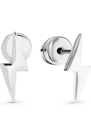 FAVS Paar Ohrstecker Herren-Ohrstecker Edelstahl silberfarben
