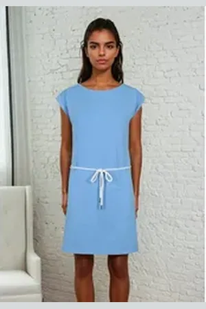 salzhaut Minikleid Usselig - UNI Damen Leicht tailliert blau 3XL