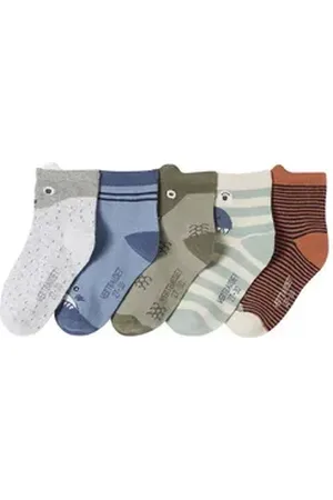 Vertbaudet Socken 5er-Pack Jungen Socken mit Tieren grün 27/30