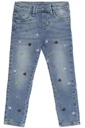 QS by s.Oliver Junior Regular-fit-Jeans mit Print blau 116