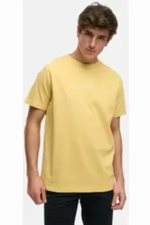 Kronstadt T-Shirt KSConrad Organic T-Shirt mit Rundhals-Ausschnitt aus 100% Bio-Baumwolle gelb L