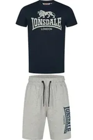 Lonsdale London Trainingsanzug Mair T-Shirt & Shorts Set Normale Passform blau L