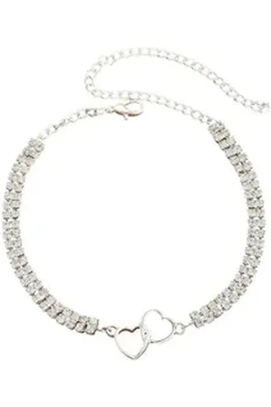 Karma Fußkette Herz Gold oder Silber Legierung Fußkettchen Strandschmuck (modern Herzschmuck Herzfußkette, Fußschmuck Acceossire Damenfußkette), Fußschmuck Acceossire Damenfußkette silberfarben