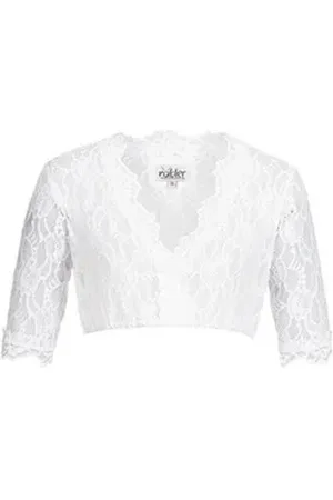 Nübler Dirndlbluse Dirndlbluse 3/4 Arm Laura in Weiß von 46