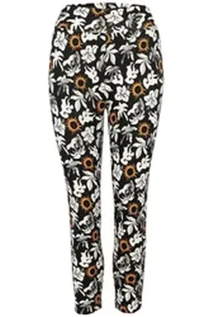 ROADSIGN Wirkhose Sunny Vibes (1, 1-tlg., 1) Capri-Hose mit tropischem Muster bunt|schwarz L