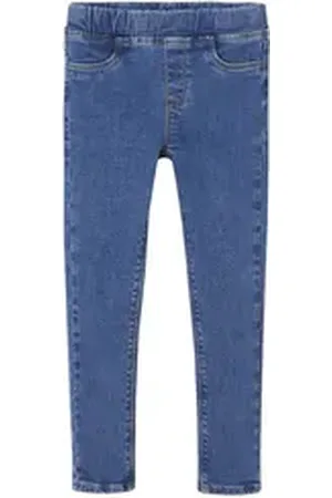 Vertbaudet 7/8-Caprijeans Mädchen Jeggings BASIC, Bundweite verstellbar blau 86