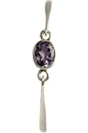 HOPLO Silberarmband Simplistic, Armreifen mit Stein Amethyst 925-Silber silberfarben