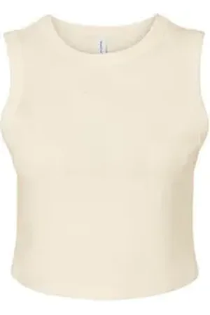 Bella + Canvas Tanktop Women ́s Micro Rib Muscle Crop Tank Damen Top XL