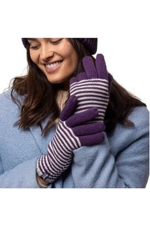 Heat Holders Strickhandschuhe OSLO Damen Handschuhe lila gestreift Thermohandschuhe S/M