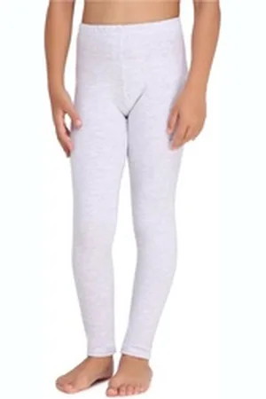Merry Style Leggings Mädchen Lange Leggings aus Baumwolle MS10-252 (1-tlg) elastischer Bund grau 116