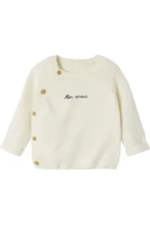 Vertbaudet Strickjacke Baby Strickjacke mit Knöpfen weiß 80