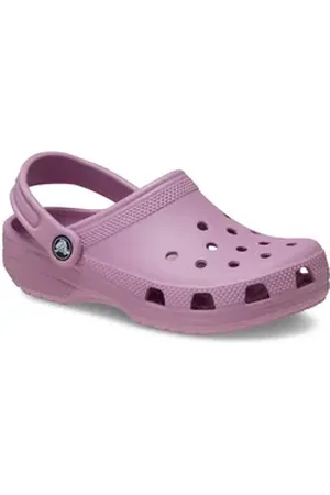 Crocs Classic Clog K Clog, Hausschuh, Schlappen, Sandale mit Fersenriemen lila 25 EU
