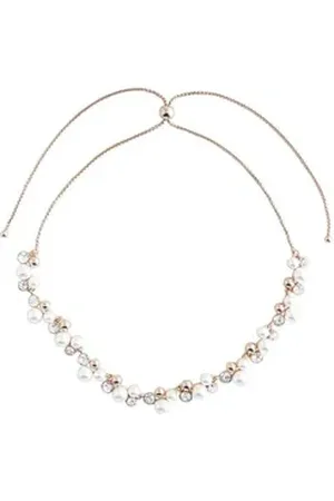 Next Collier Glitzernde Halskette mit Zierperlen (1-tlg) goldfarben