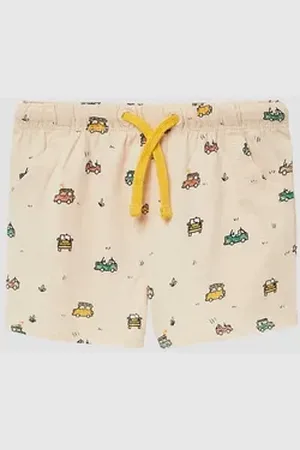 QS by s.Oliver Leggings Jersey-Shorts mit All-over-Print und Kordel gelb 86