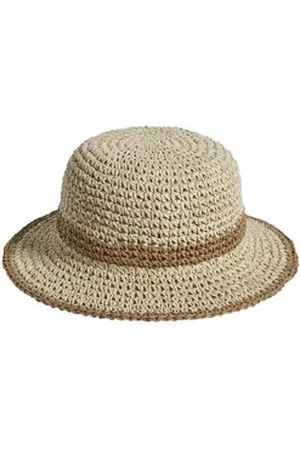 Vertbaudet Beanie Mädchen Strohhut in Häkeloptik beige 128/140