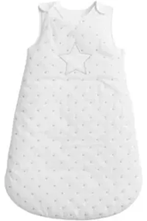 Vertbaudet Babyschlafsack Ärmelloser Baby Schlafsack STERNENREGEN, Sommerschlafsack, 2,5 TOG weiß 85CM