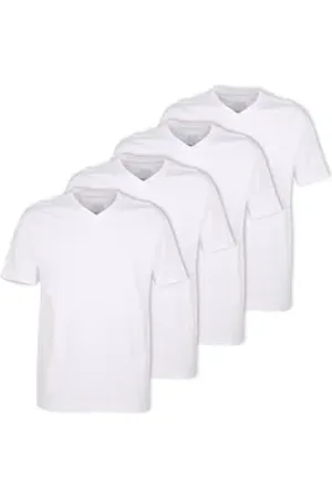 Ceceba T-Shirt Herren T-Shirt 4er Pack Baumwolle (Packung, 4er Pack) weiß 4XL