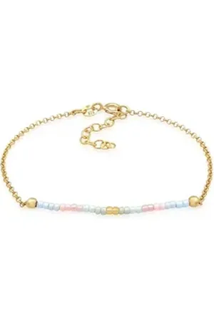 Elli Armband Beads Kugeln Pastell 925 Silber, Kugel goldfarben