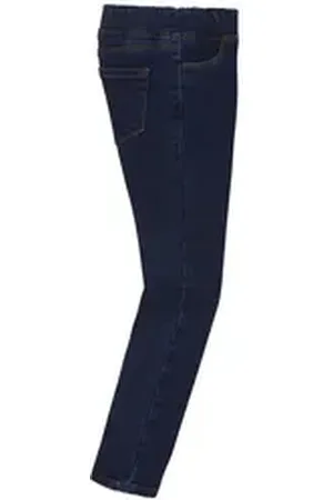 Vertbaudet 7/8-Caprijeans Mädchen Jeggings BASIC, Bundweite verstellbar blau 158