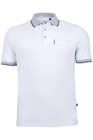 HAJO Poloshirt Piqué-Poloshirt mit Kontrastdetails weiß 3XL