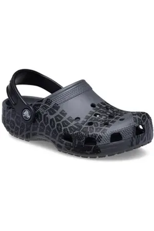 Crocs Classic Tire Print Clog Clog, Hausschuh, Sandale mit Lüftungsöffnungen grau|schwarz 22 EU