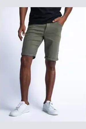 Petrol Industries Jeansshorts Stretch Jackson grün M