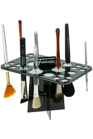 Fantasia Beauty Make-Up Organizer Make-Up-Pinselhalter eckig schwarz aus Acryl, 1-tlg., Mit dem Pinselhalter sind Ihre Pinsel übersichtlich geordnet.