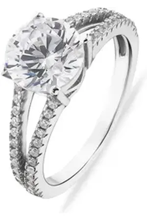 FAVS Silberring Damen-Damenring 925er Silber 1 Zirkonia, Zirkonia, synthetisch silberfarben 56