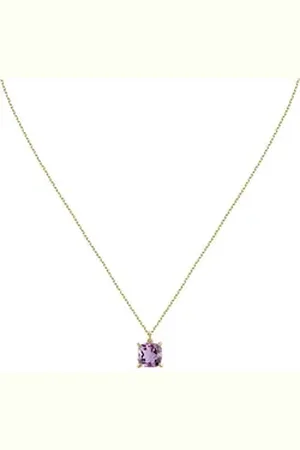 CHRIST Collier Damen-Kette 1 Farbstein gelb|goldfarben|lila