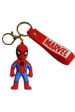 Marvel Schlüsselanhänger Superhelden Schlüsselanhänger Silikonpuppen rot
