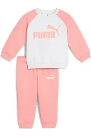 PUMA Trainingsanzug MINICATS ESS RAGLAN CREW SET FL INF (2-tlg) rosa 80