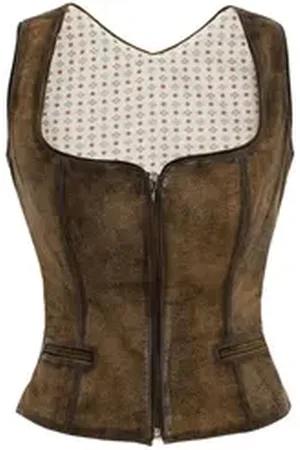 Almsach Trachtenbluse MA127 (1-tlg) braun 44