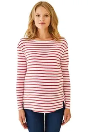 Vertbaudet Langarmshirt Shirt in Wickelform, Schwangerschaft & Stillzeit rot 32/34