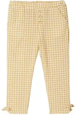 Vertbaudet 3/4-Hose Mädchen 3/4-Hose aus fließendem Stoff gelb