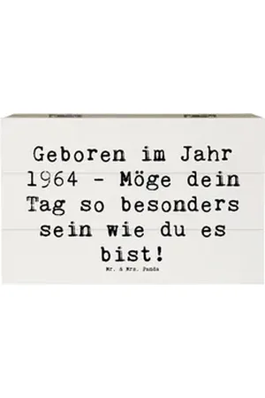 Mr. & Mrs. Panda Dekokiste 19 x 12 cm Spruch 1964 Geburtstag - Weiß - Geschenk, Geburtstag 1964, (1 St) weiß