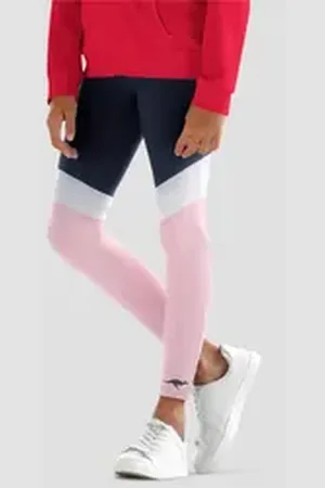 KangaROOS Leggings mit colorblocking Einsätzen mit schönen Kontrasteinsätzen blau|rosa 176/182