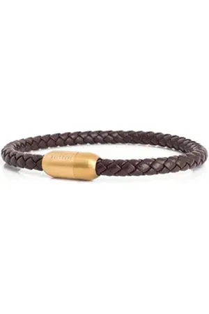 Akitsune Lederarmband Silvus Lederarmband Gold - Braun 22,50cm 22,50cm