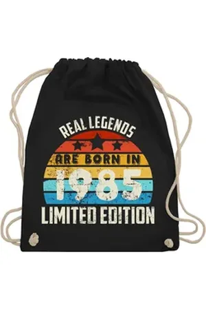 Shirtracer Turnbeutel Real Legends are born in 1985 Limited Edition Vintage Vierzigster, 40. Geburtstag schwarz
