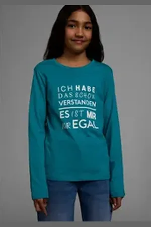 Kidsworld Langarmshirt Ich hab das schon verstanden - es ist mir nur egal Langarm, Basic-Passform, mit Statements/Sprüchen blau 164/170