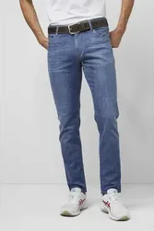 Meyer 5-Pocket-Jeans M5 Slim Super-Stretch blau W34/L34