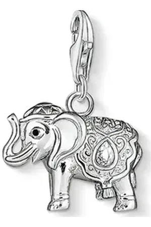 Thomas Sabo Kettenanhänger Damen-Charm 925er Silber 2 Zirkonia silberfarben